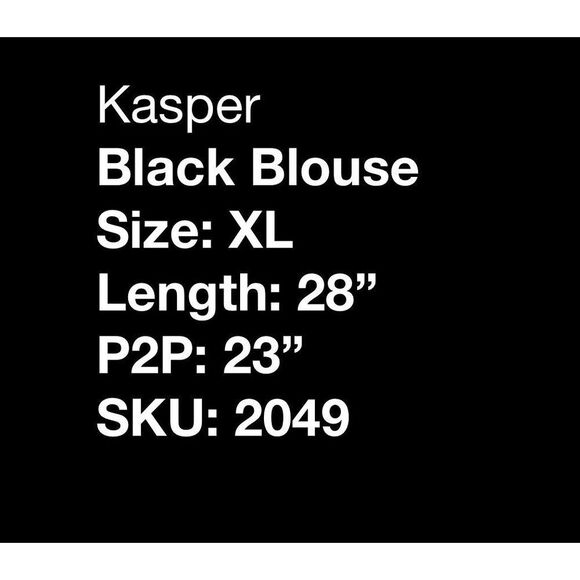 Kasper Black Sleeveless Blouse- size XL - Picture 6 of 6